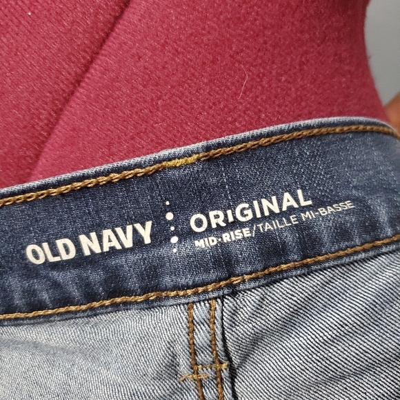 Old Navy Womens Jeans Classic Blue Boot Cut Denim Mid Rise Size 8 Long - Picture 8 of 9